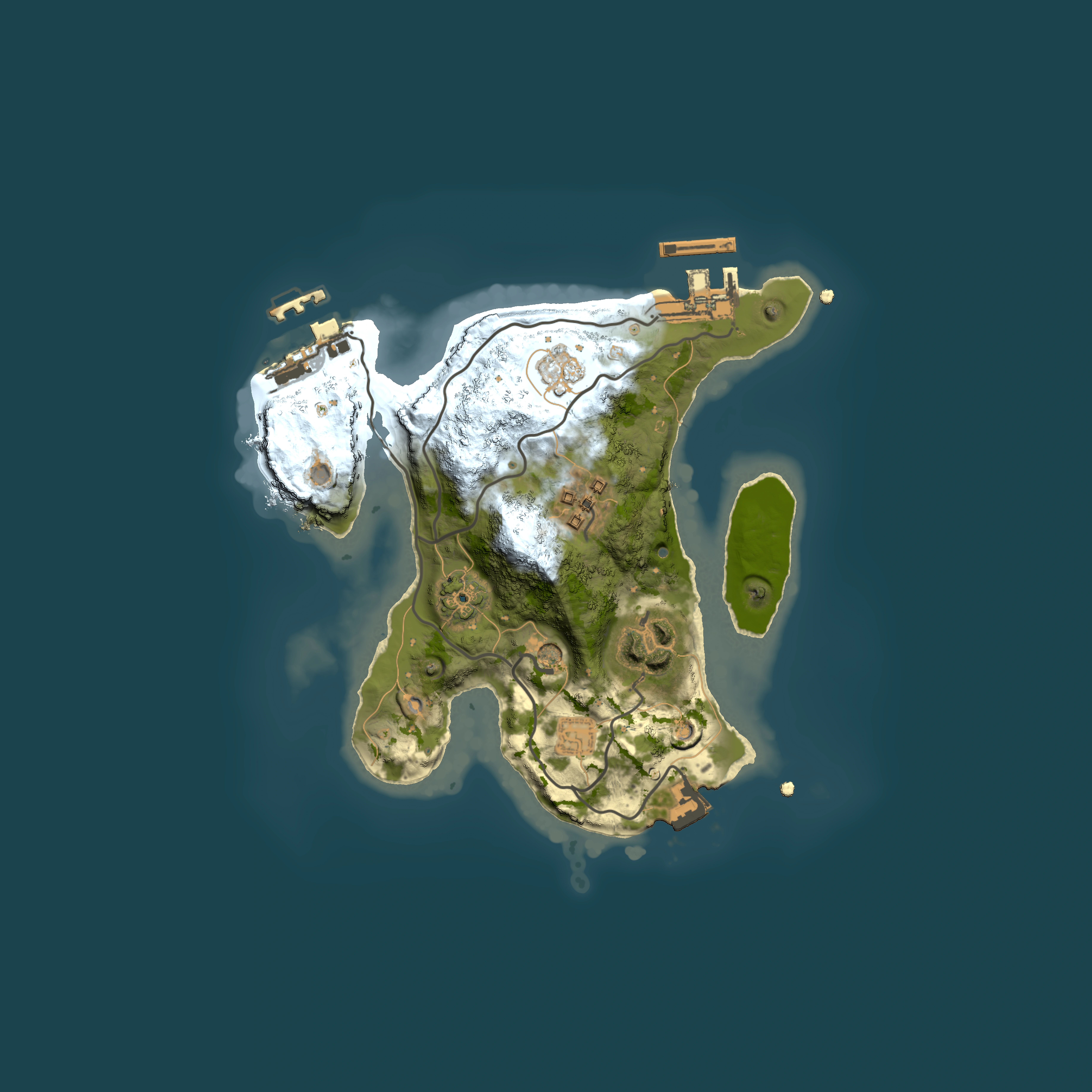 Full top-down render of Rust map seed 613664006, 2000x2000m