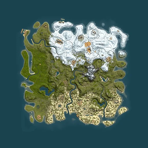 Rust map seed 310209050, 5000x5000m top-down preview