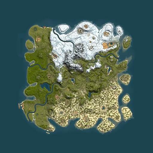 Rust map seed 481156201, 5000x5000m top-down preview