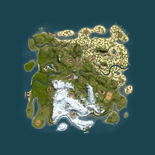 Rust map seed 1486975241, 4000x4000m top-down preview