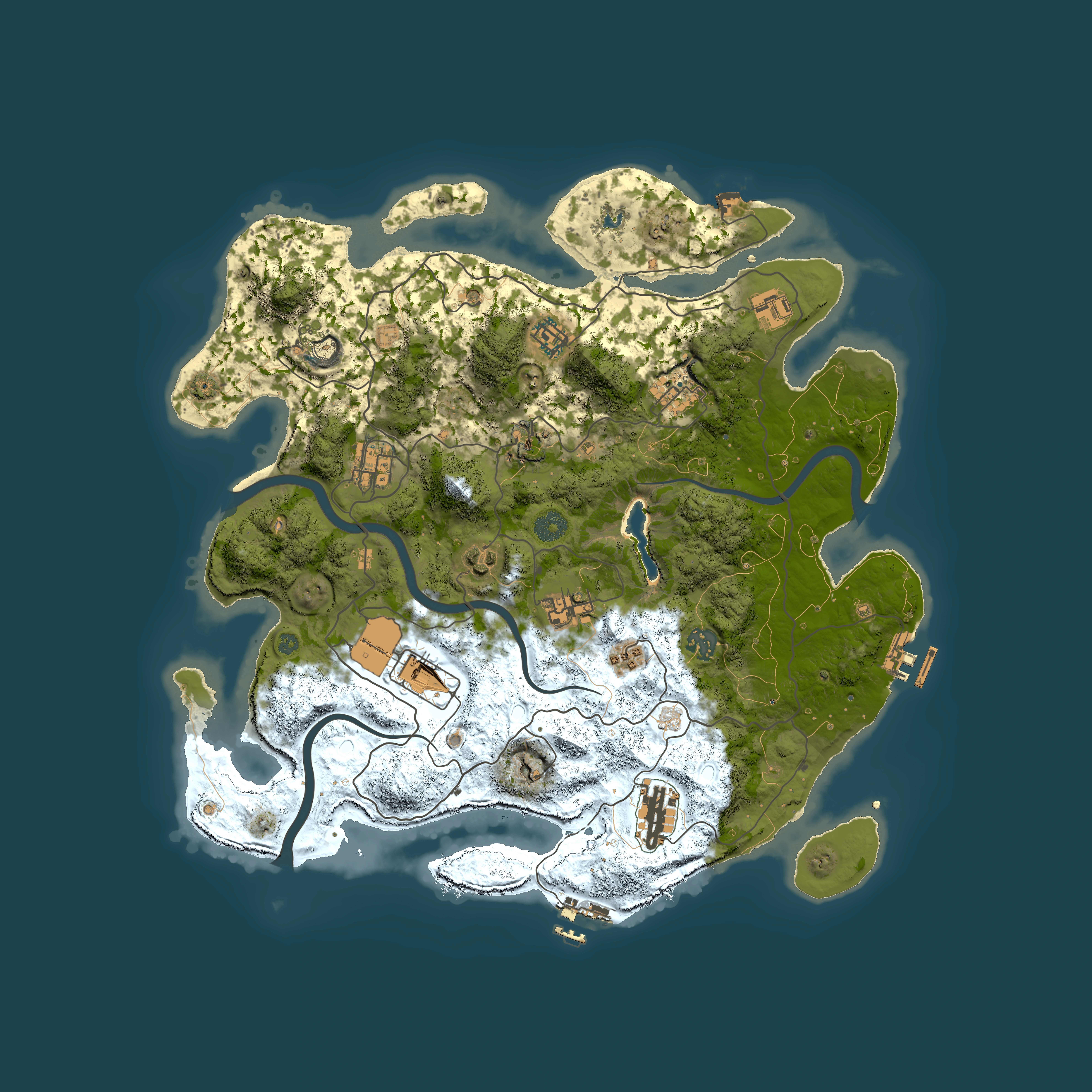 Full top-down render of Rust map seed 2034726549, 4000x4000m