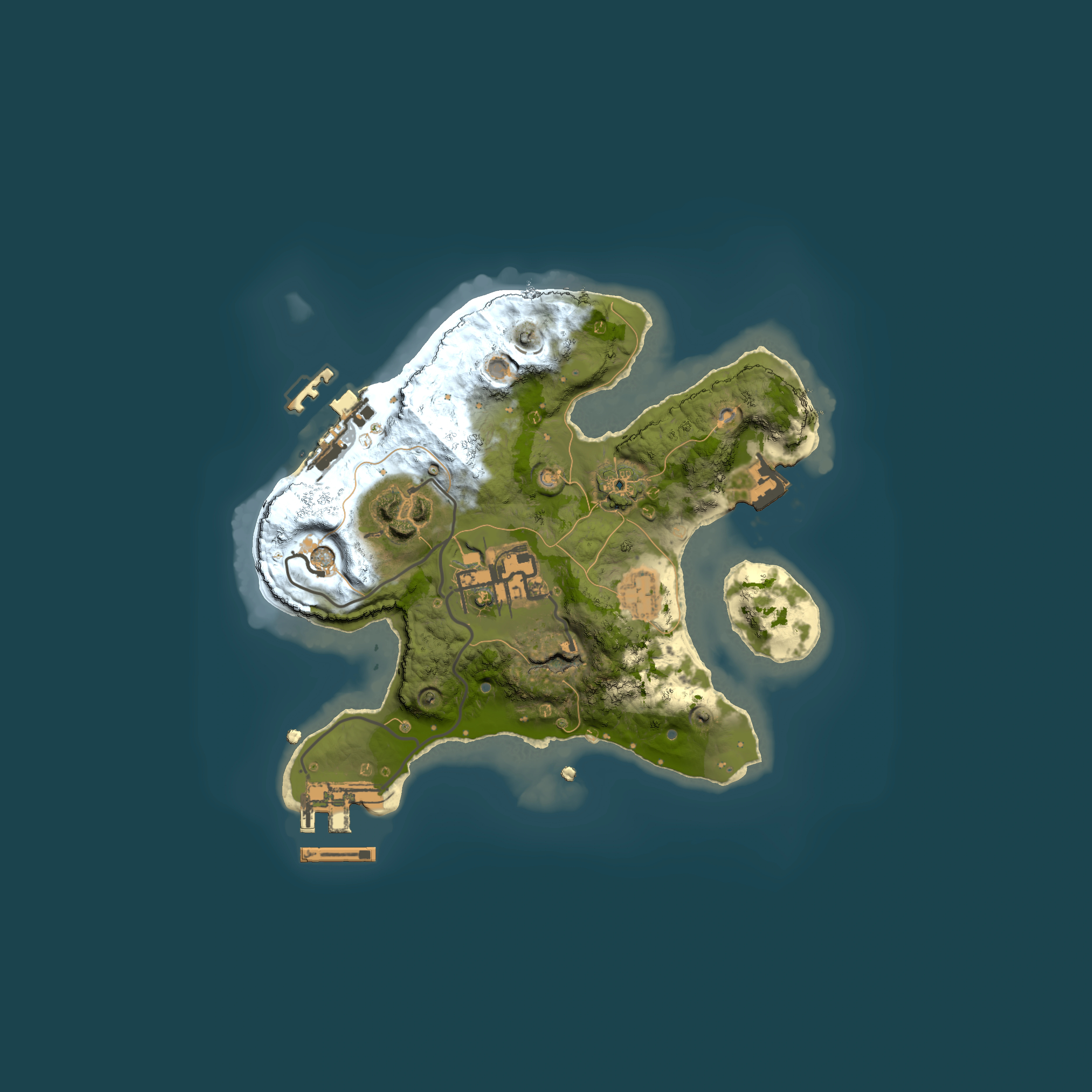 Full top-down render of Rust map seed 897598318, 2000x2000m