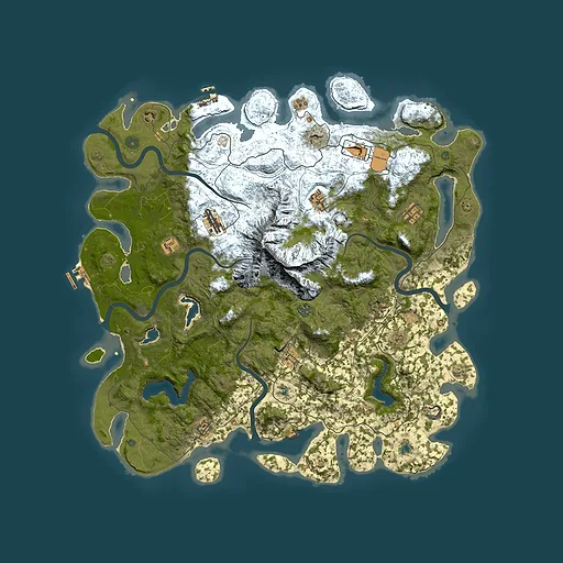 Rust map seed 1417079396, 5000x5000m top-down preview