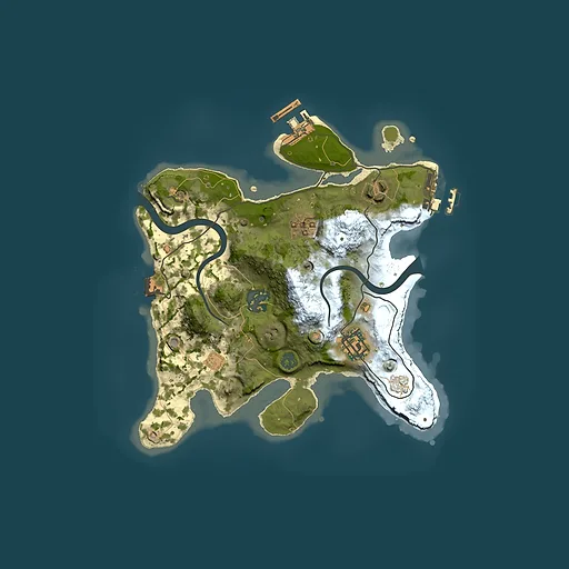 Rust map seed 358035247, 2500x2500m top-down preview