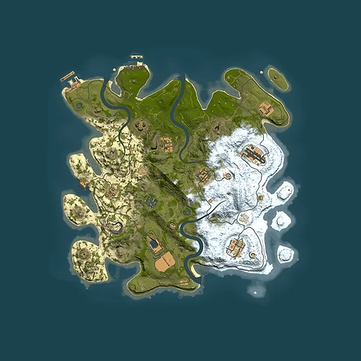 Rust map seed 1083633590, 3500x3500m top-down preview