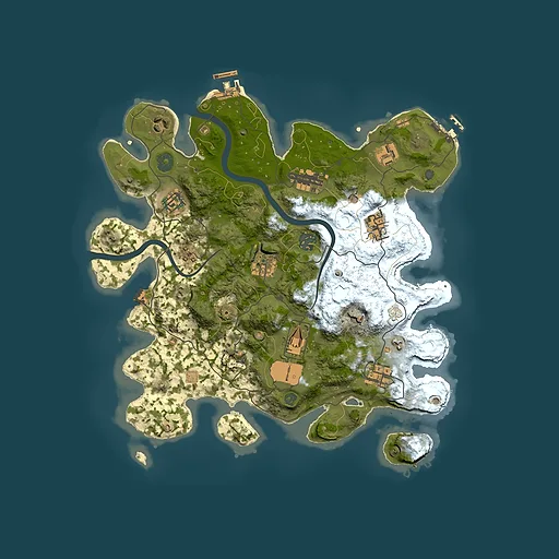 Rust map seed 296618460, 3500x3500m top-down preview