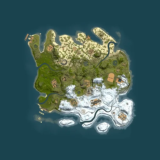 Rust map seed 2116125377, 3500x3500m top-down preview