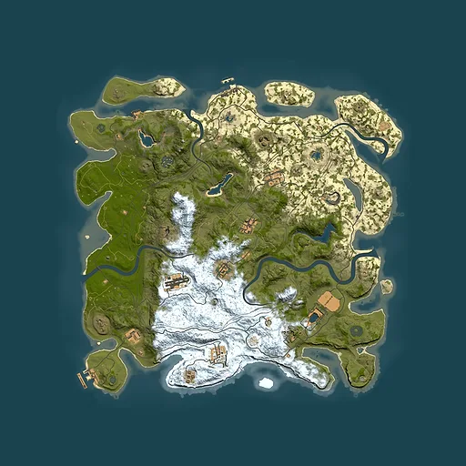 Rust map seed 1332249263, 4500x4500m top-down preview