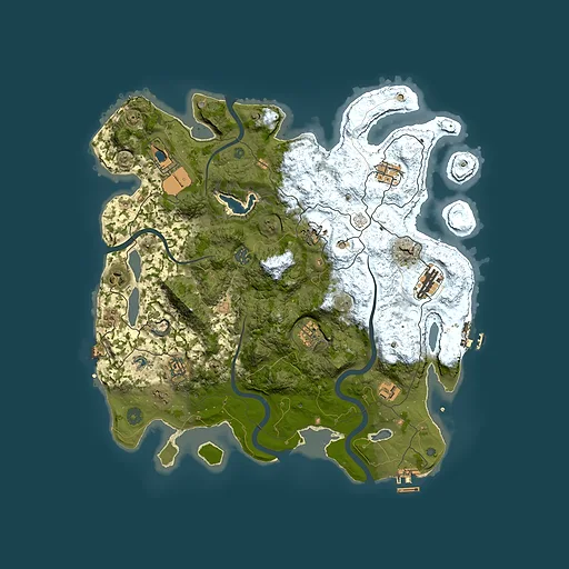Rust map seed 218526430, 4000x4000m top-down preview