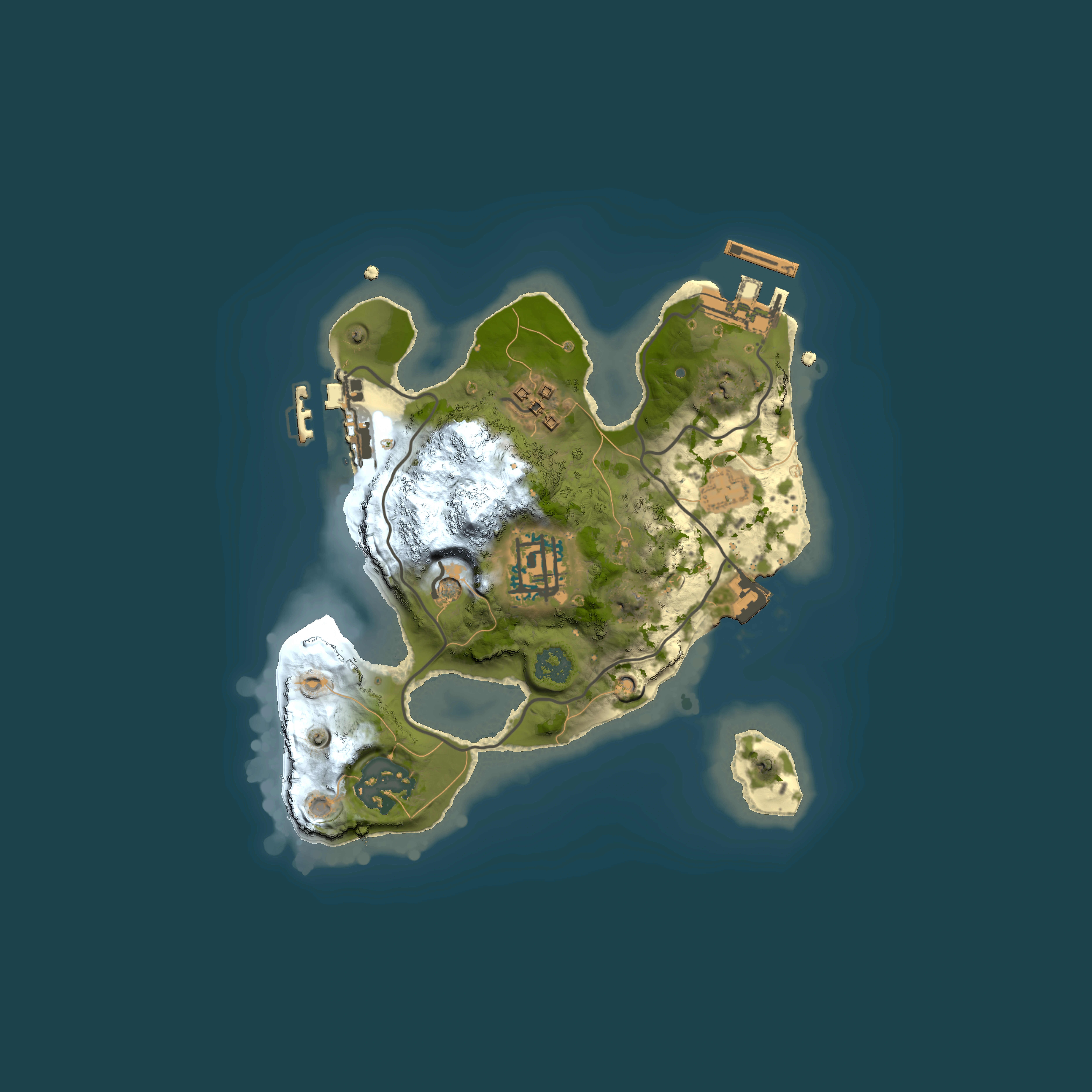 Full top-down render of Rust map seed 2109275061, 2000x2000m