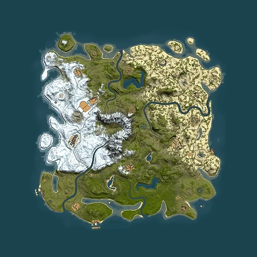 Rust map seed 114560706, 5000x5000m top-down preview