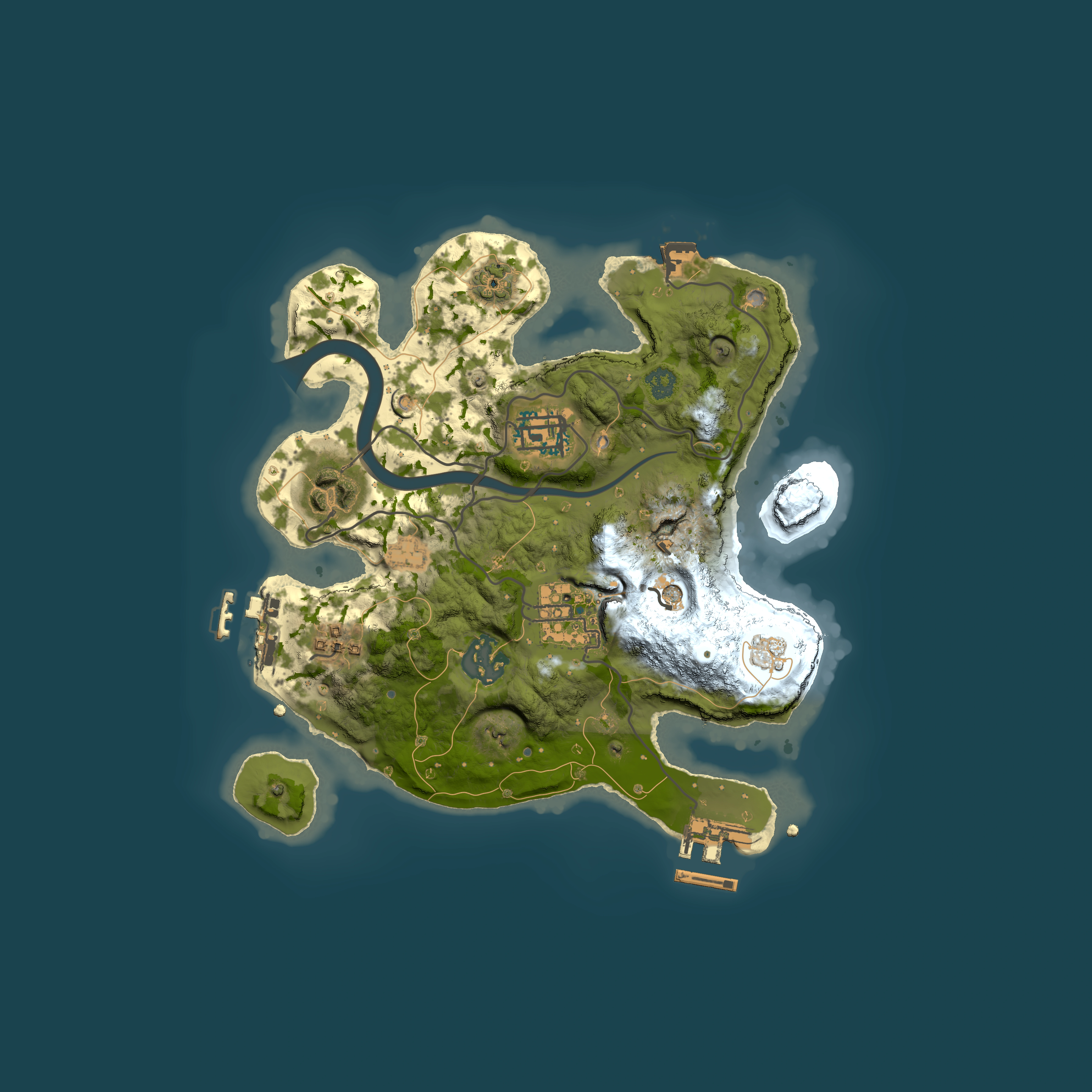 Full top-down render of Rust map seed 1416776811, 2500x2500m