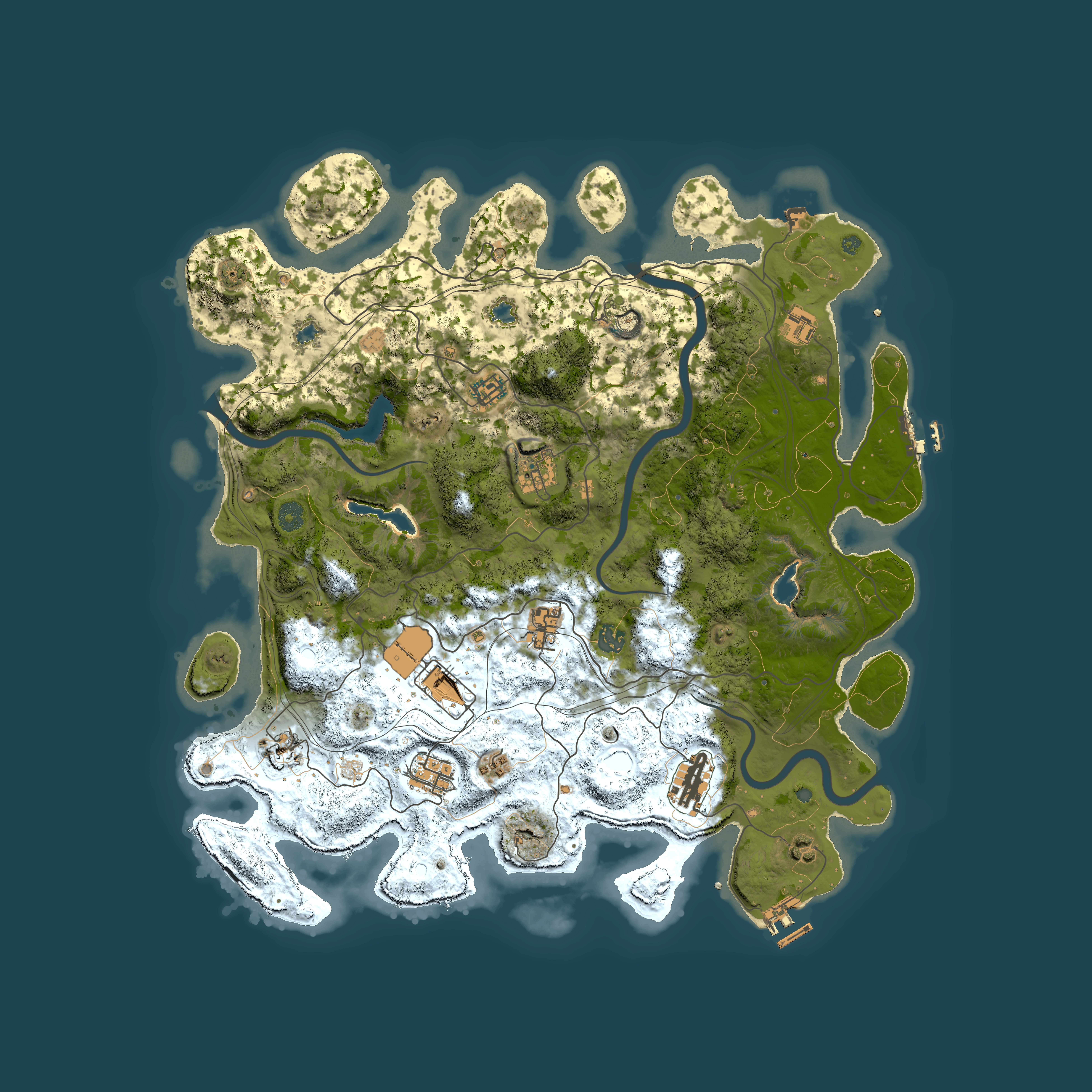 Full top-down render of Rust map seed 1284297417, 4500x4500m