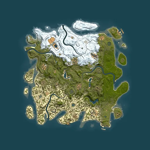 Rust map seed 1692824119, 4500x4500m top-down preview