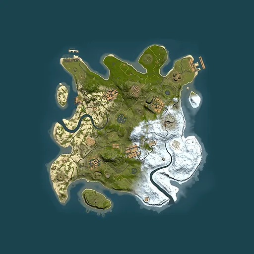Rust map seed 190342670, 3000x3000m top-down preview