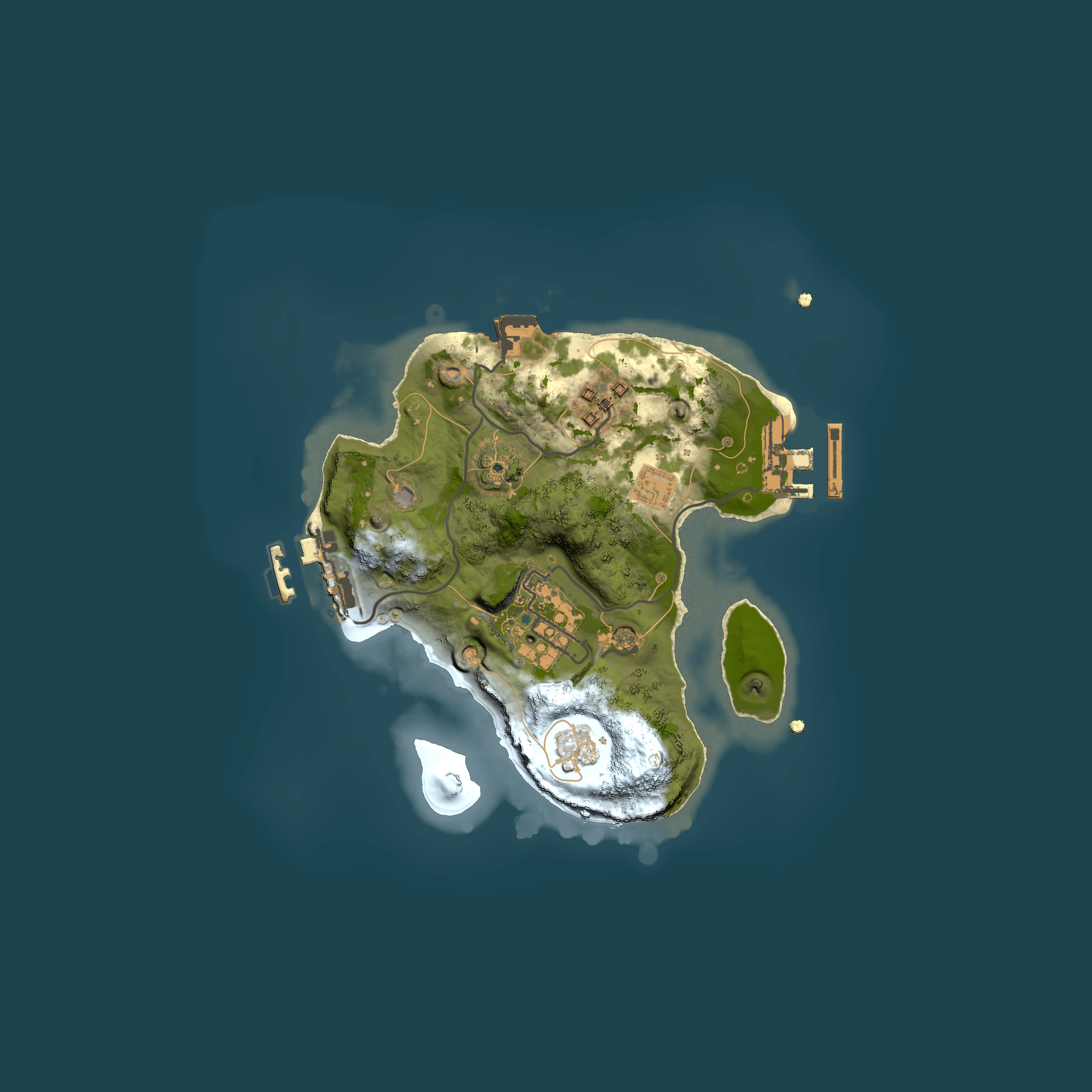 Full top-down render of Rust map seed 1092833282, 2000x2000m