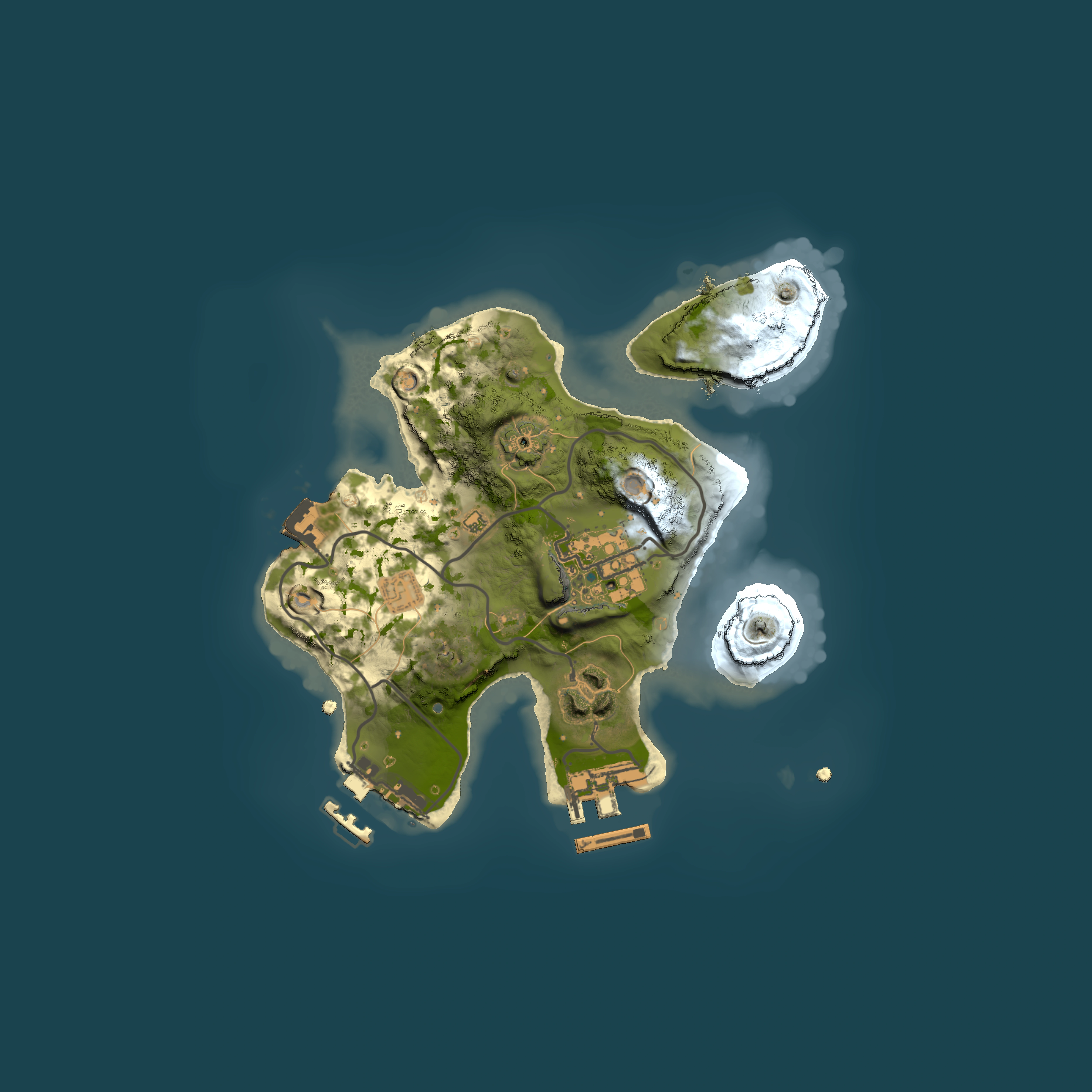 Full top-down render of Rust map seed 2017025856, 2000x2000m