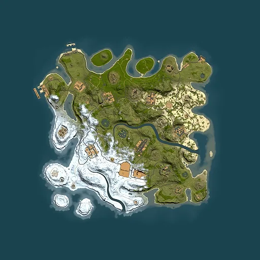 Rust map seed 1321214094, 3500x3500m top-down preview