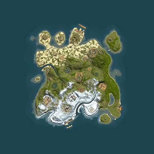 Rust map seed 143464762, 3000x3000m top-down preview