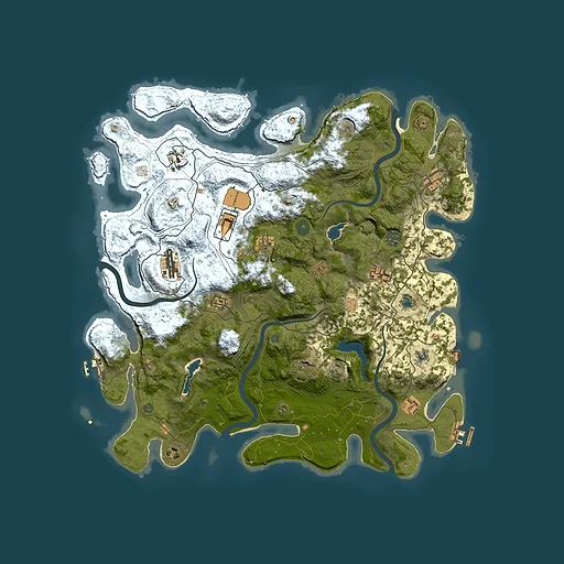 Rust map seed 2067977492, 4500x4500m top-down preview