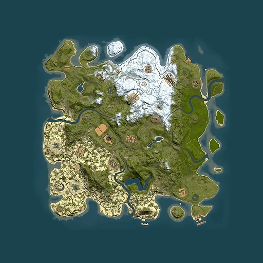Rust map seed 427712891, 4500x4500m top-down preview
