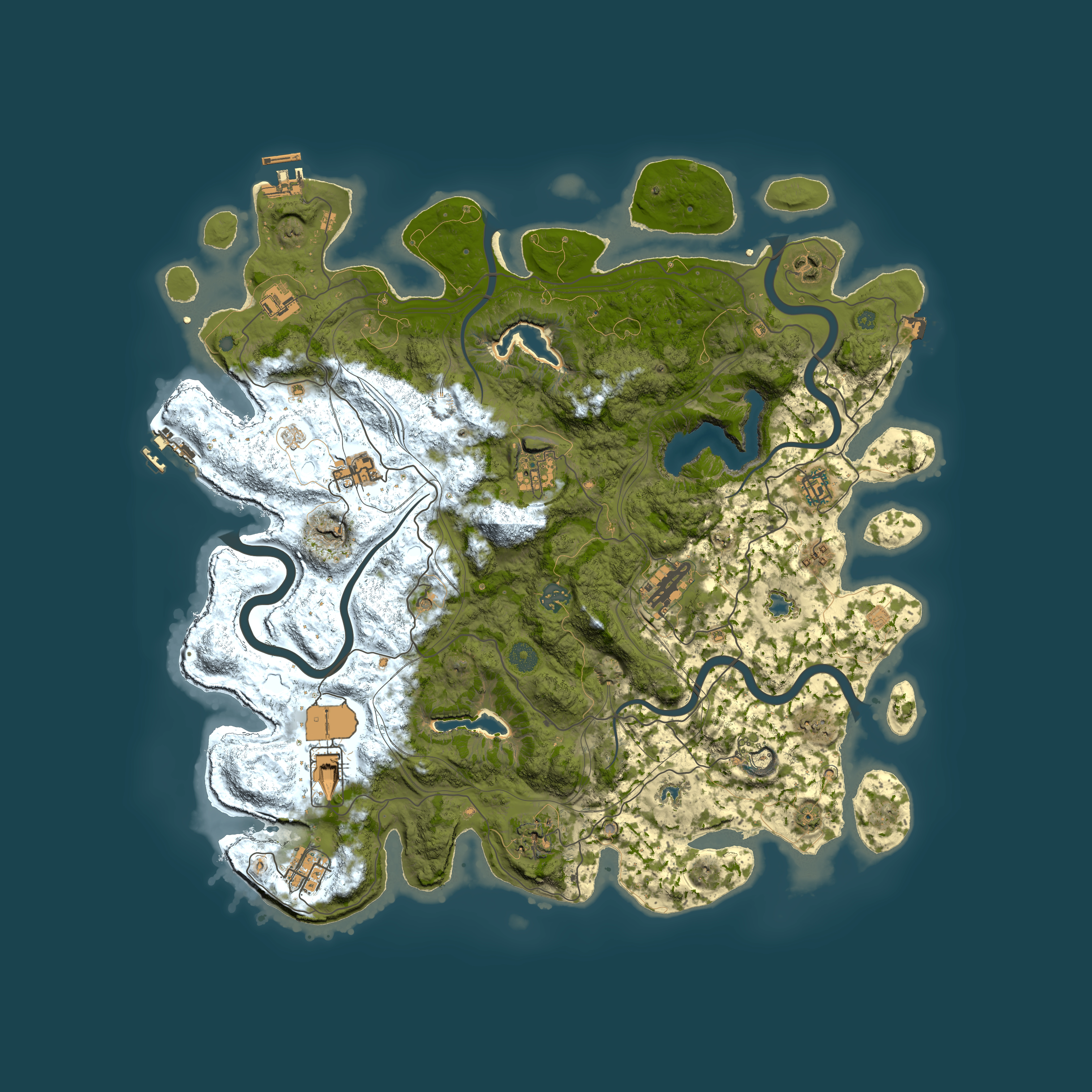 Full top-down render of Rust map seed 953621287, 4500x4500m