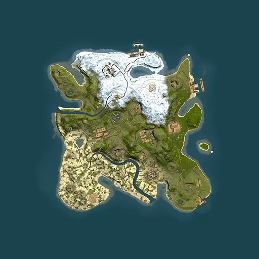 Rust map seed 875388737, 3000x3000m top-down preview