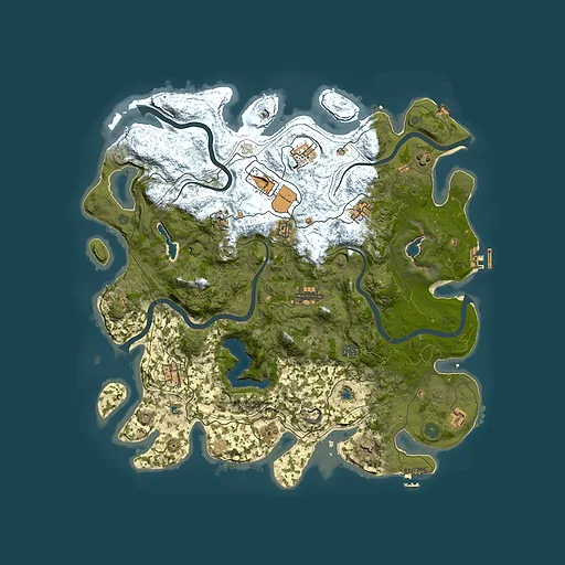 Rust map seed 994069300, 4500x4500m top-down preview