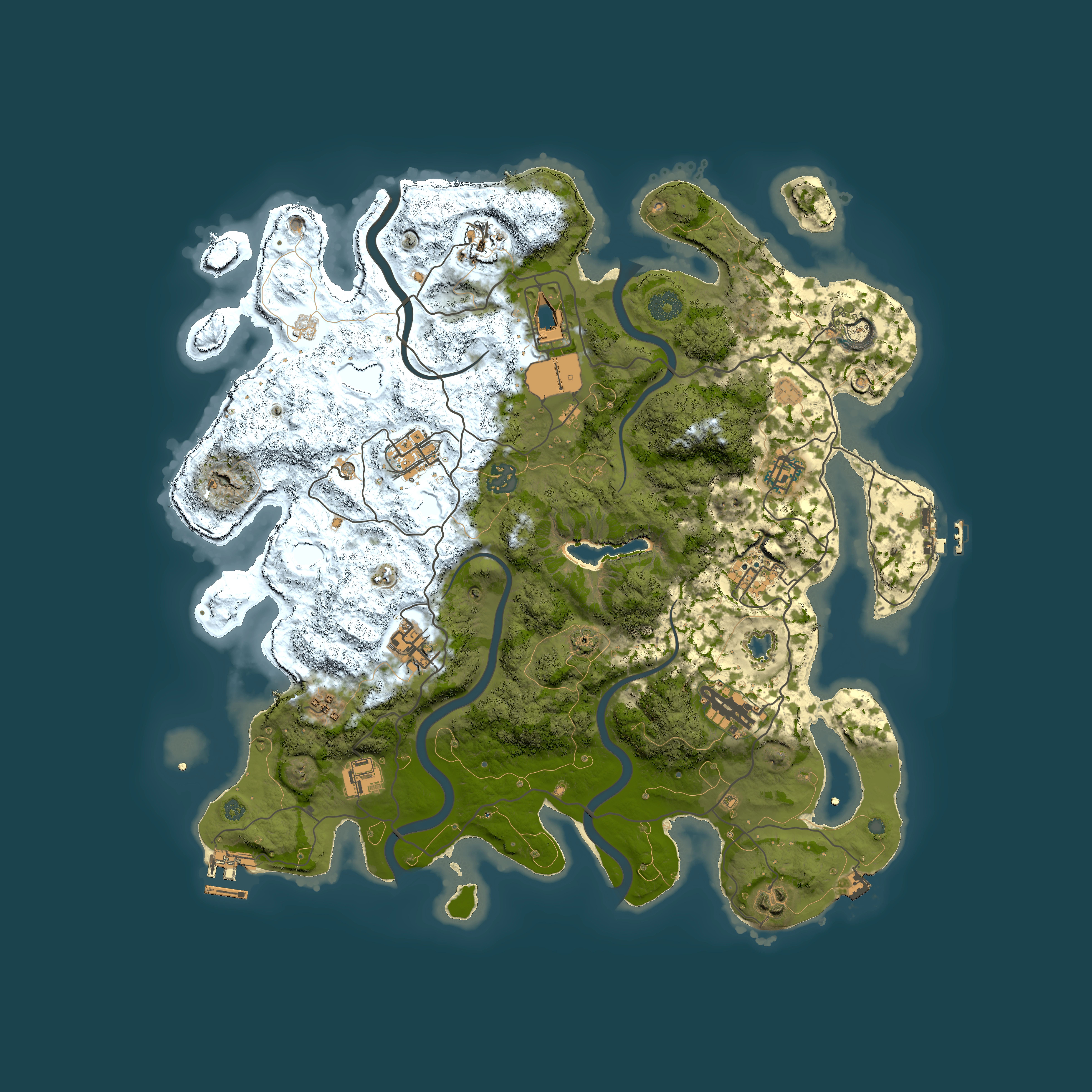 Full top-down render of Rust map seed 1503560794, 4000x4000m