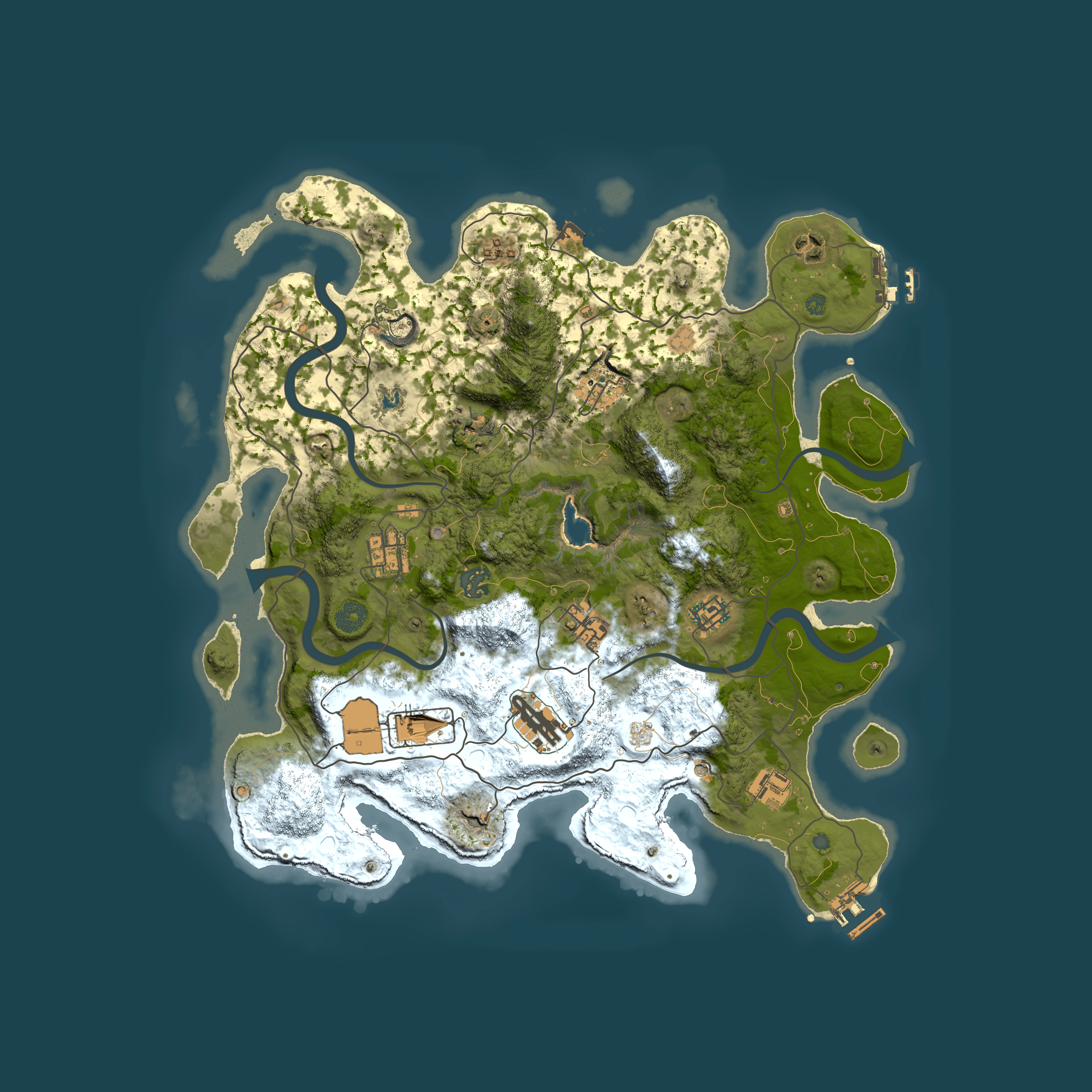 Full top-down render of Rust map seed 1775640520, 4000x4000m