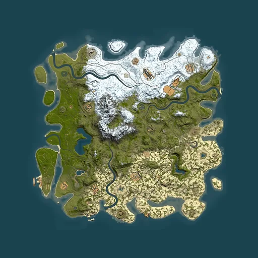 Rust map seed 1244834282, 5000x5000m top-down preview