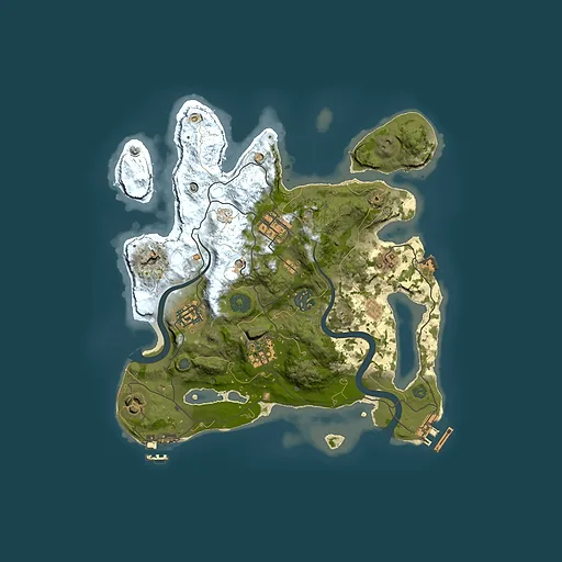 Rust map seed 2051668044, 3000x3000m top-down preview