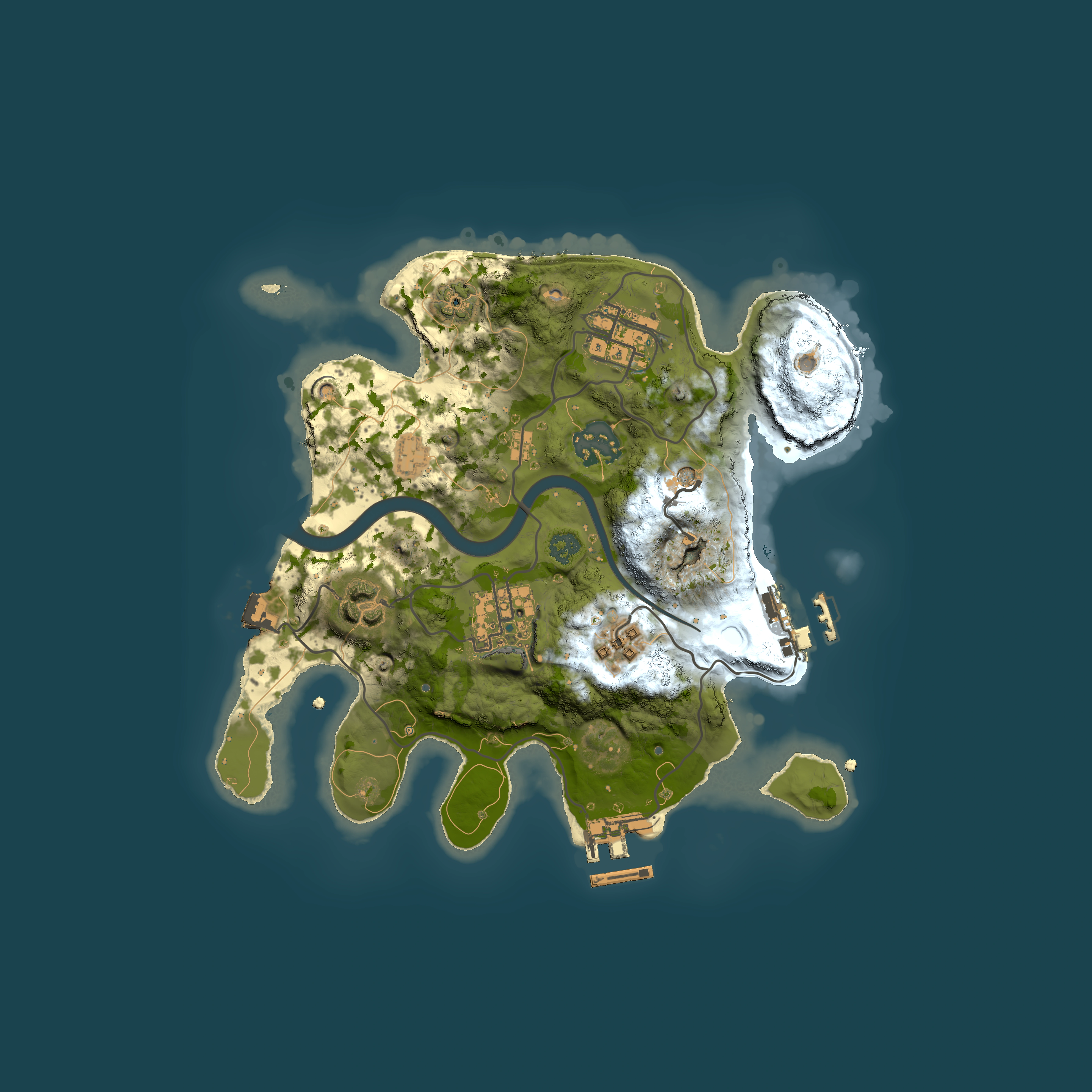 Full top-down render of Rust map seed 661798782, 2500x2500m