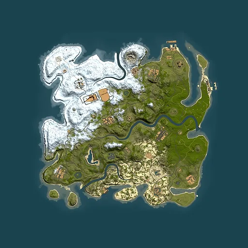 Rust map seed 2065787734, 4000x4000m top-down preview