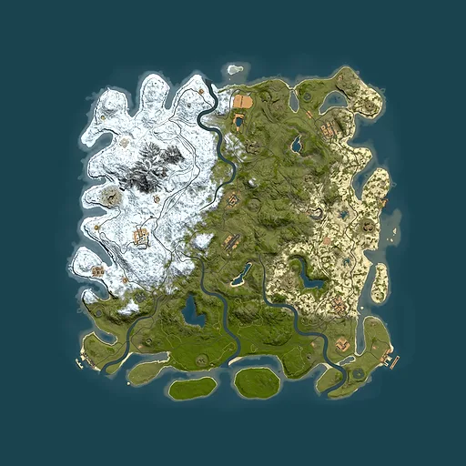 Rust map seed 2036310753, 5000x5000m top-down preview