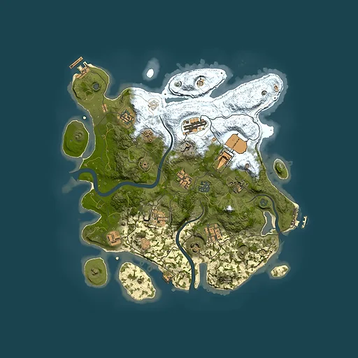 Rust map seed 1420027916, 3500x3500m top-down preview