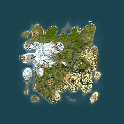 Rust map seed 652946439, 3500x3500m top-down preview