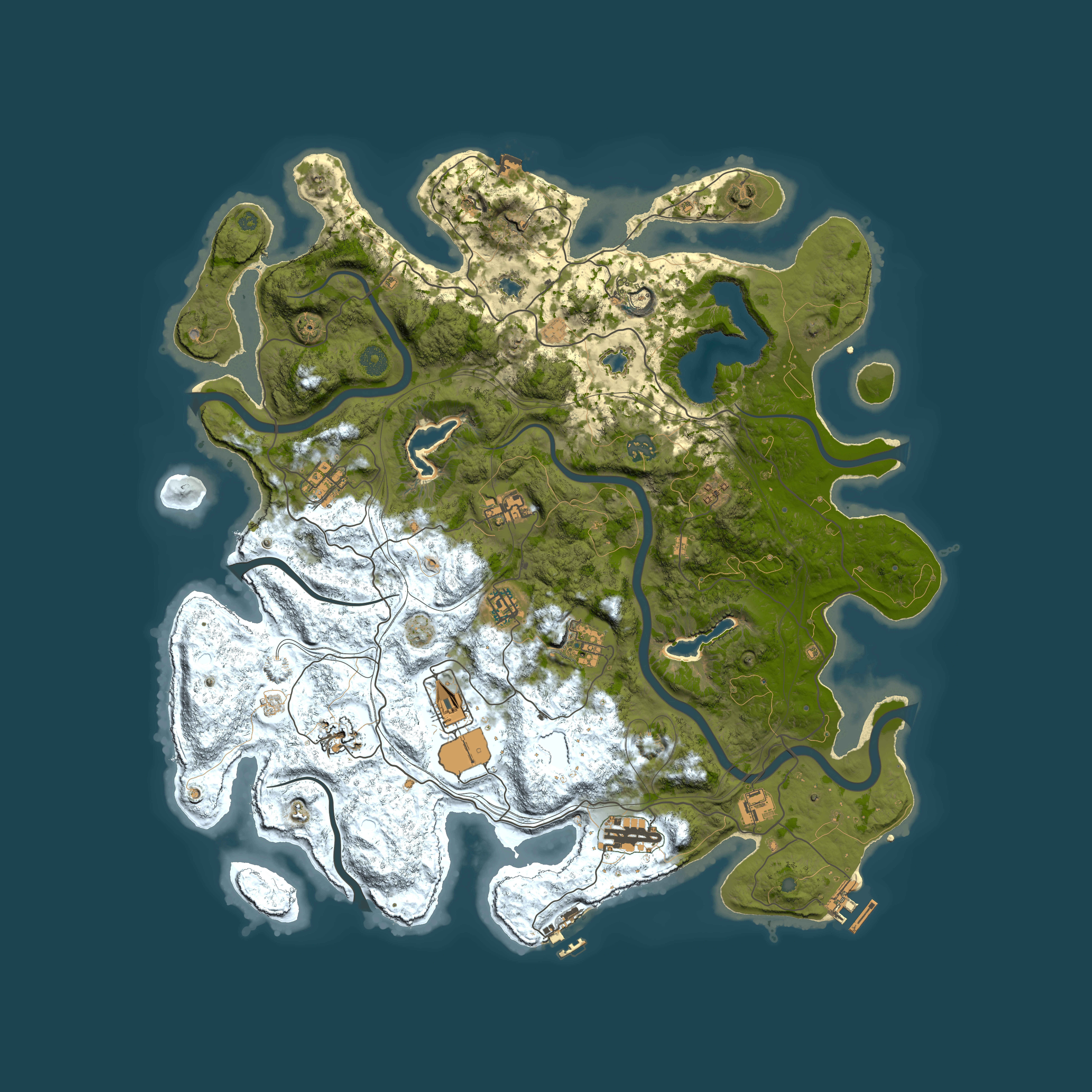 Full top-down render of Rust map seed 1335747032, 4500x4500m