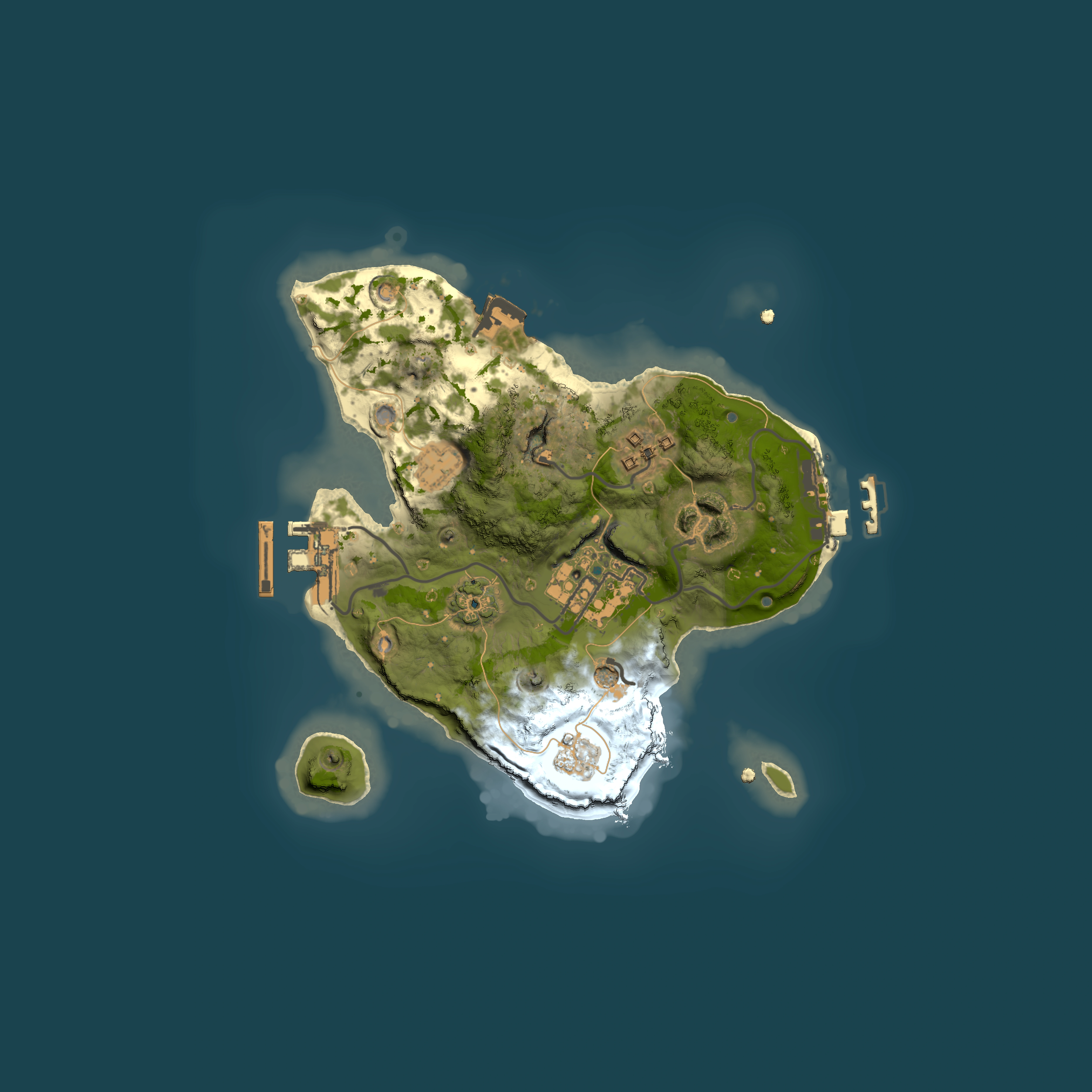 Full top-down render of Rust map seed 1426173097, 2000x2000m