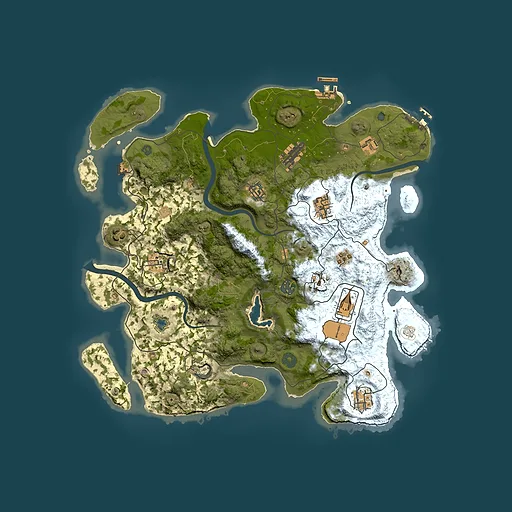 Rust map seed 1377851517, 4000x4000m top-down preview