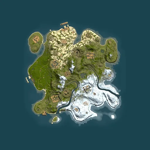 Rust map seed 1257837415, 3000x3000m top-down preview