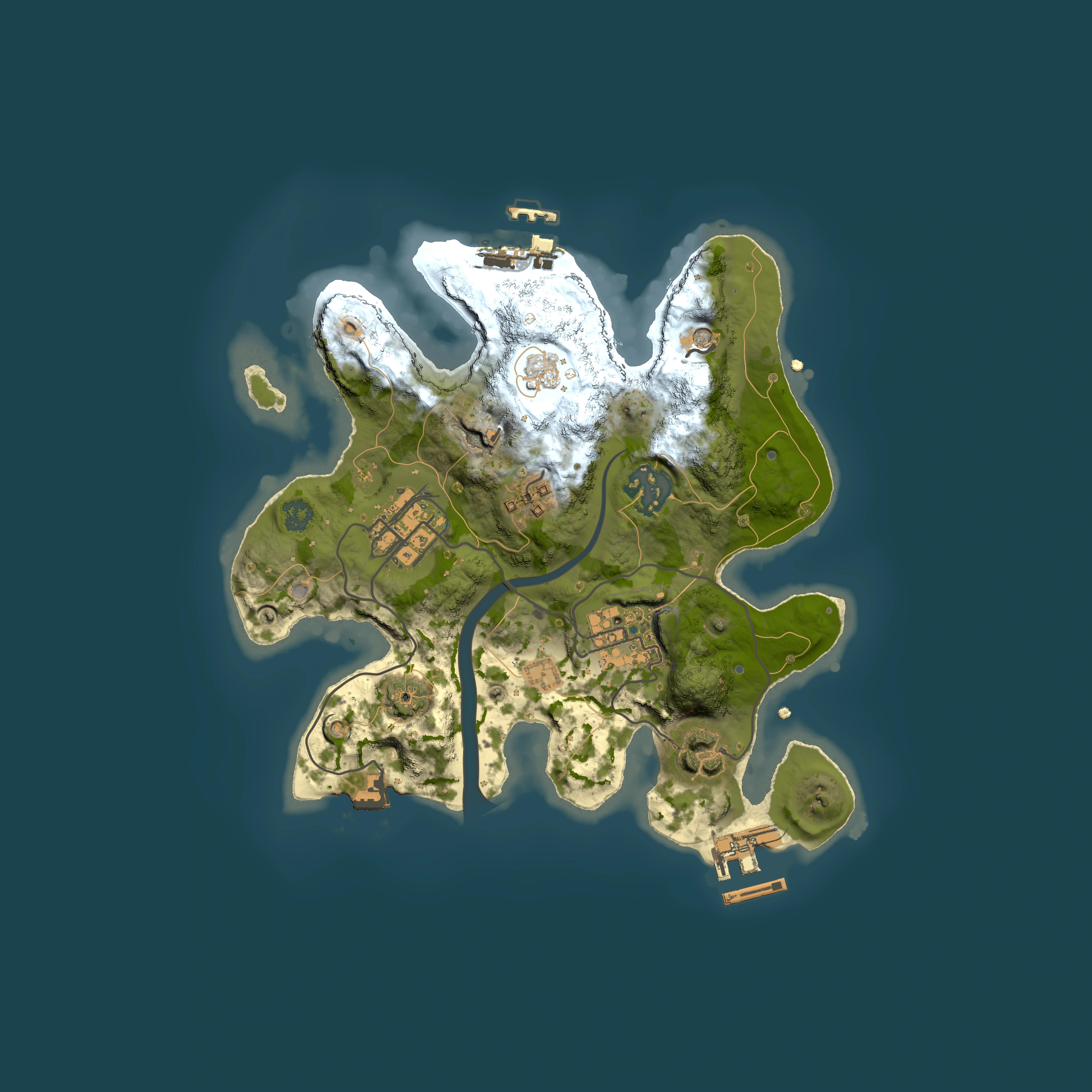 Full top-down render of Rust map seed 1969460191, 2500x2500m