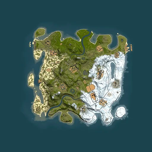 Rust map seed 129717869, 3500x3500m top-down preview