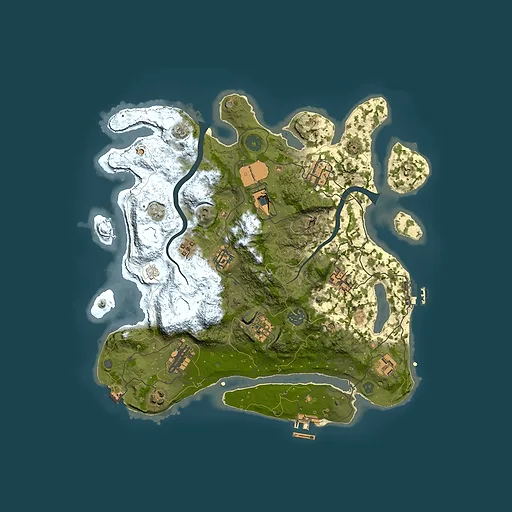 Rust map seed 1254583849, 3500x3500m top-down preview