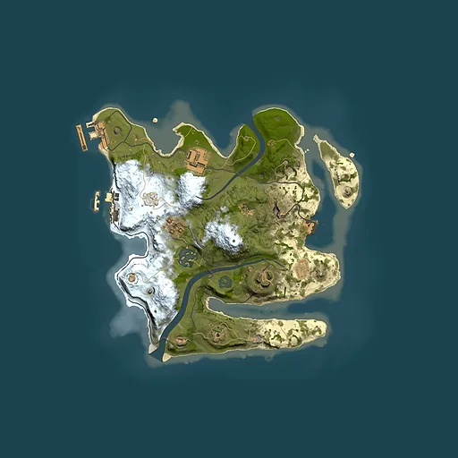Rust map seed 230446280, 2500x2500m top-down preview