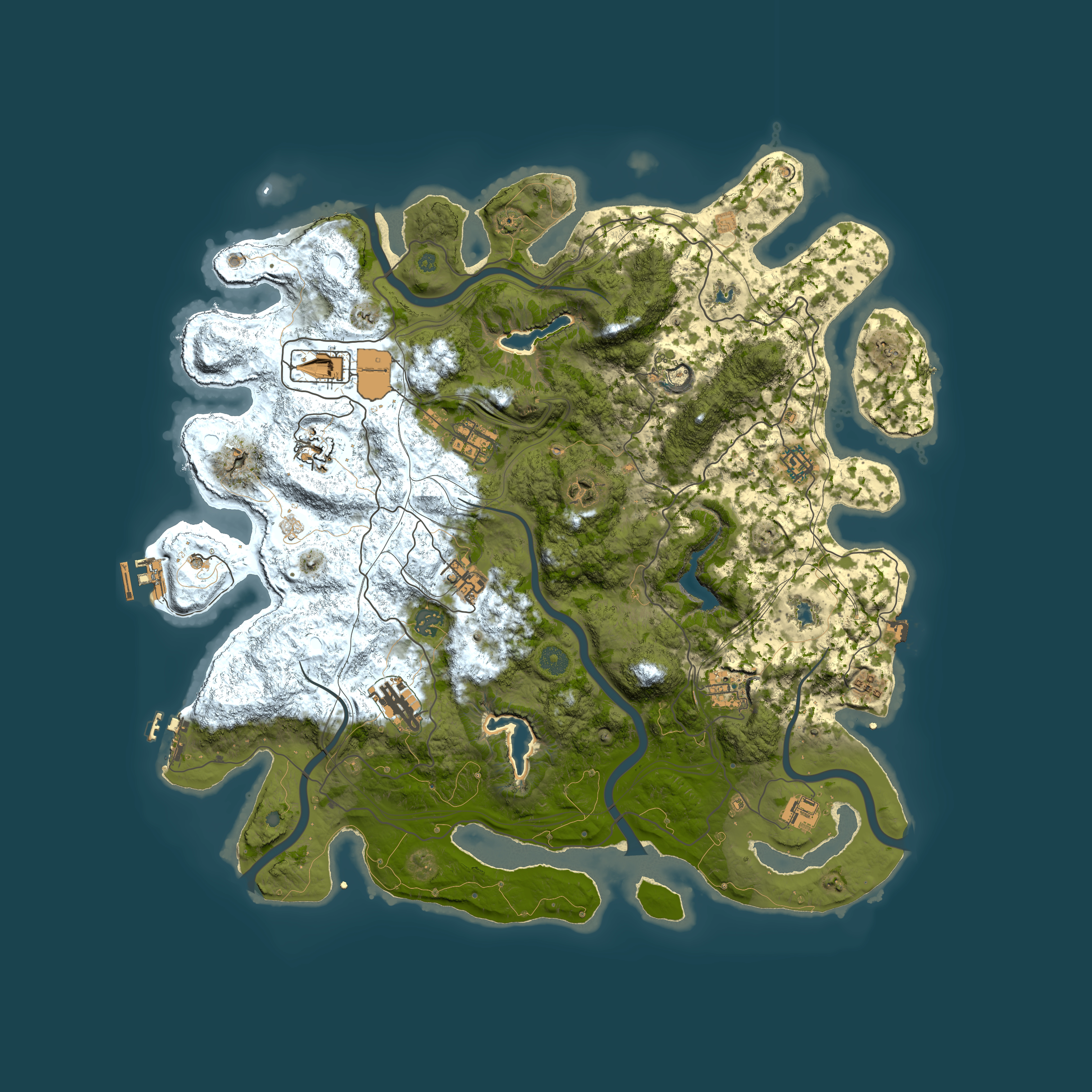 Full top-down render of Rust map seed 1033531476, 4500x4500m