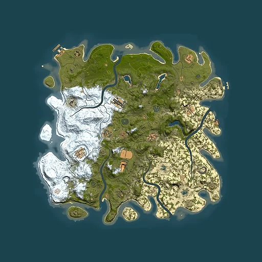 Rust map seed 166510664, 4500x4500m top-down preview