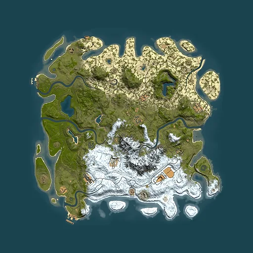 Rust map seed 655440935, 5000x5000m top-down preview