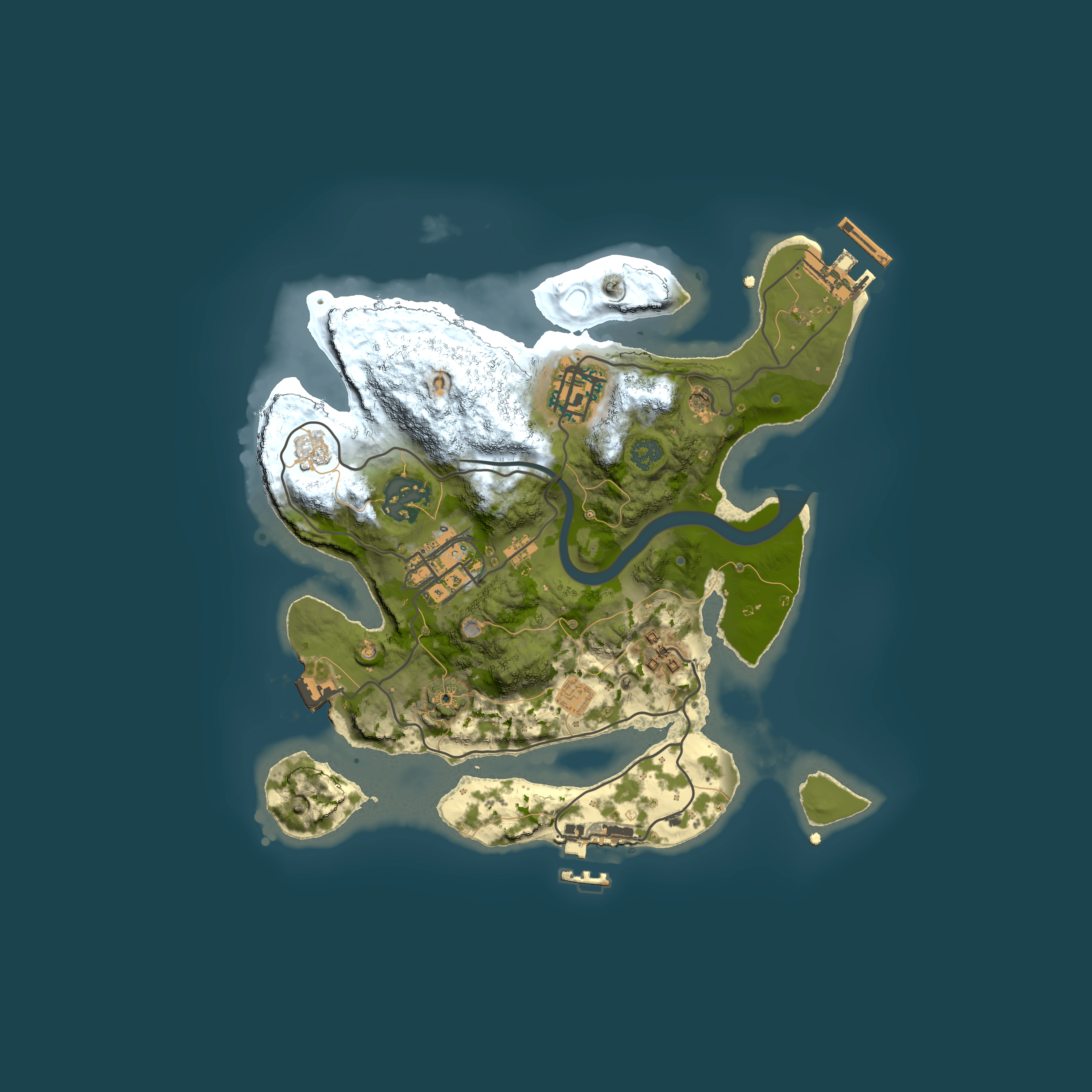 Full top-down render of Rust map seed 1630279832, 2500x2500m