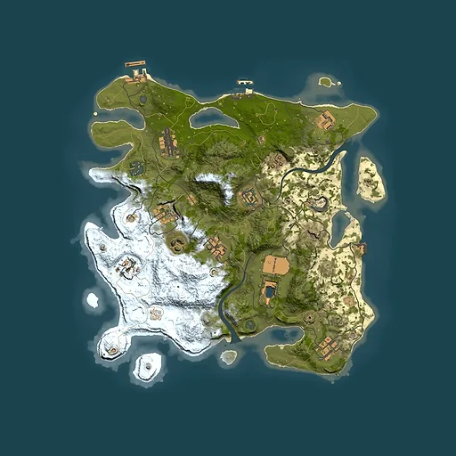 Rust map seed 1809114227, 3500x3500m top-down preview